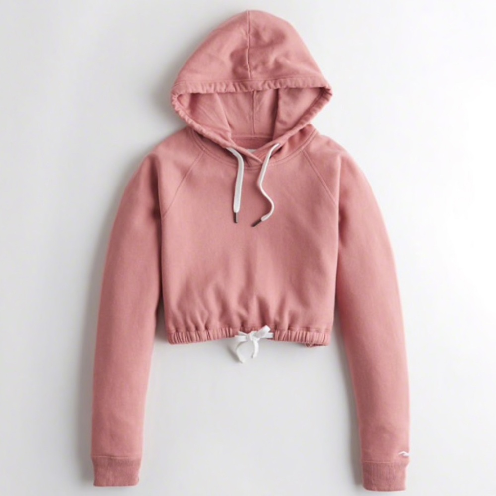 Cinched Hem Crop Hoodie